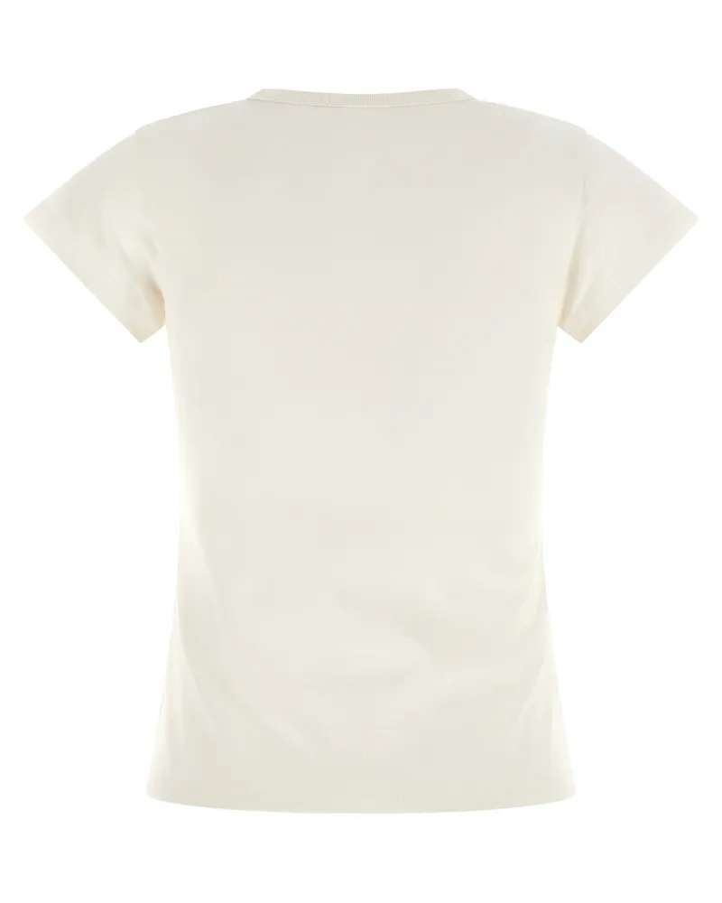 Moncler Graphic Logo Print T-Shirt — Cream Cream