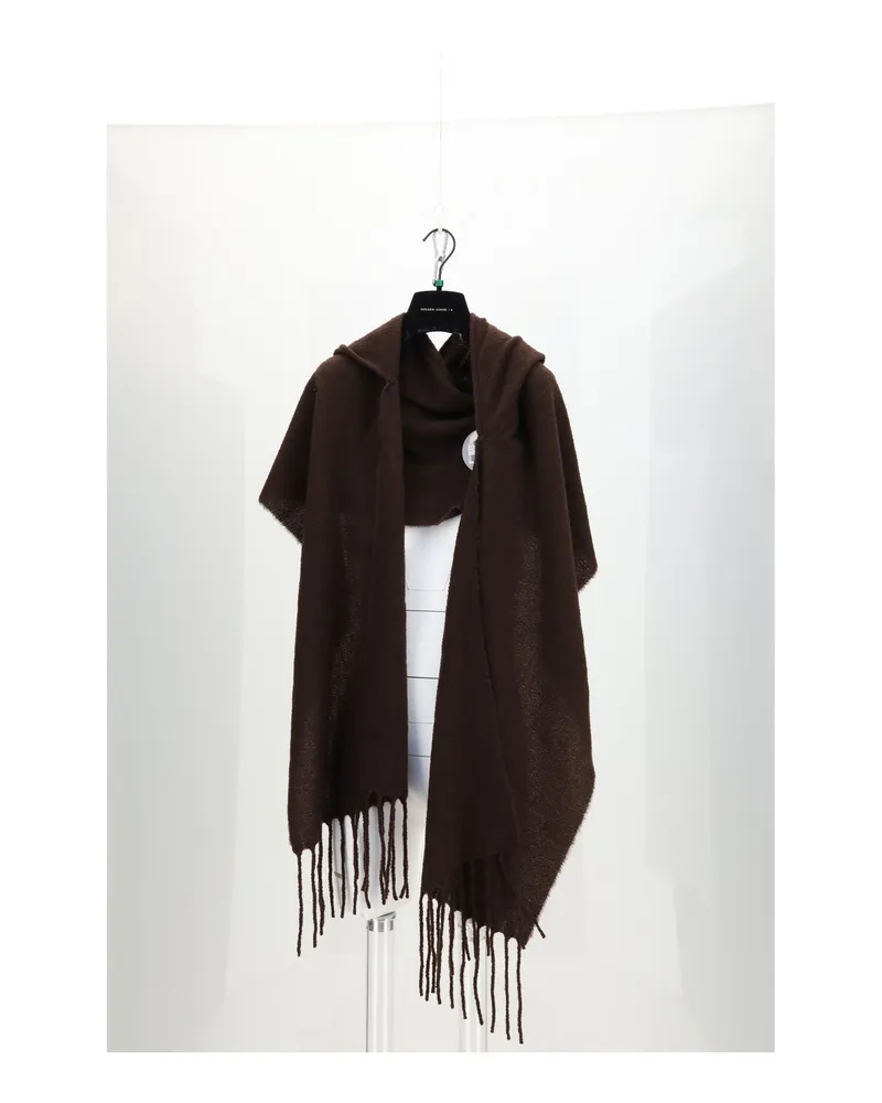 Destin Opus Capp Hooded Scarf — Brown Brown