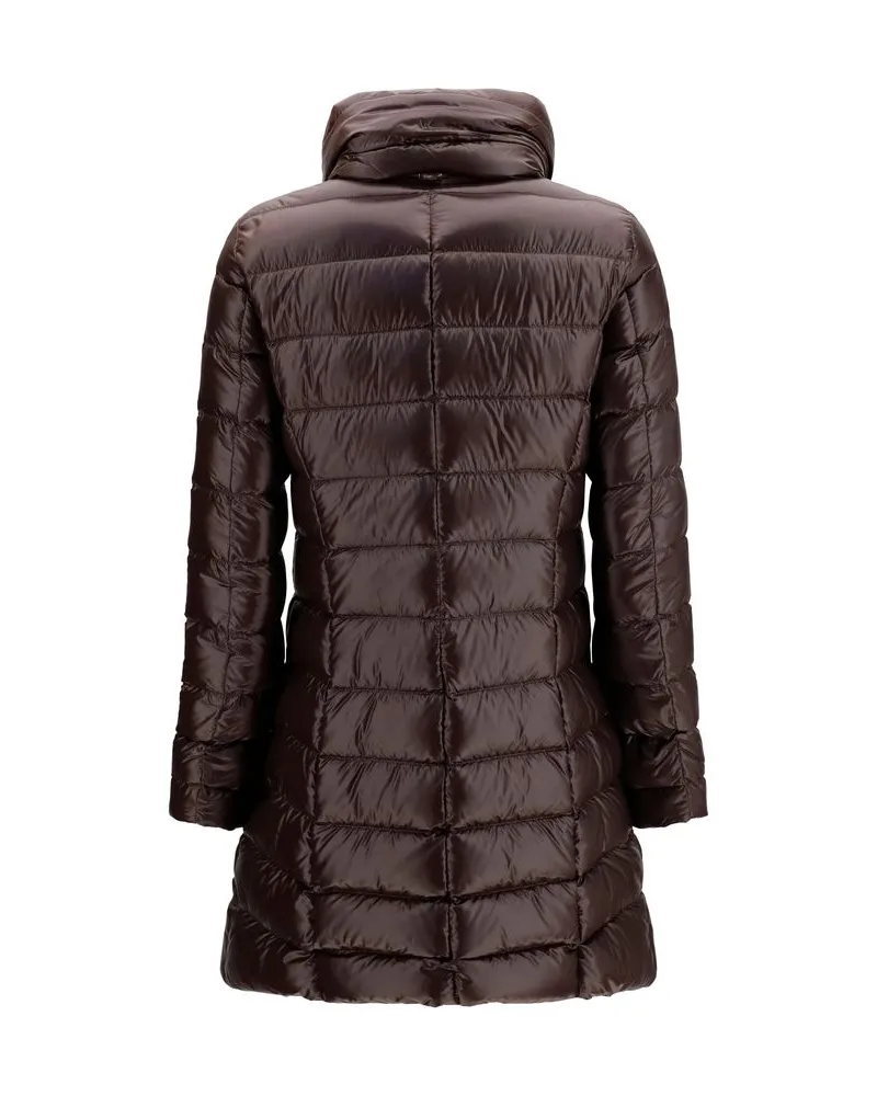 Herno Women's Brown Polyamide Full-Length Jacket Clothing Brown