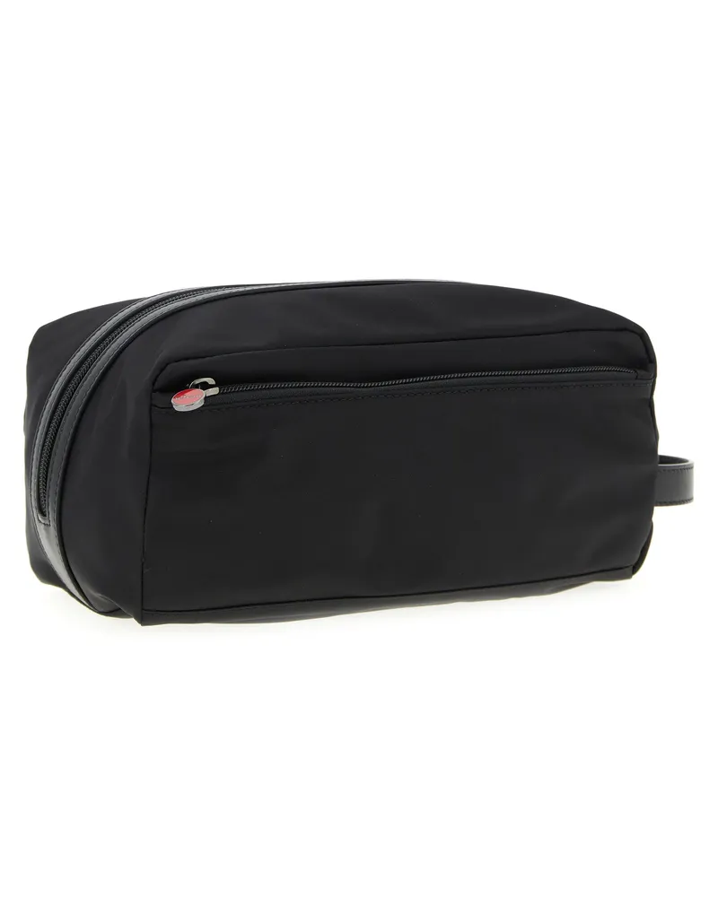 Kiton Nylon Clutch — Black Black
