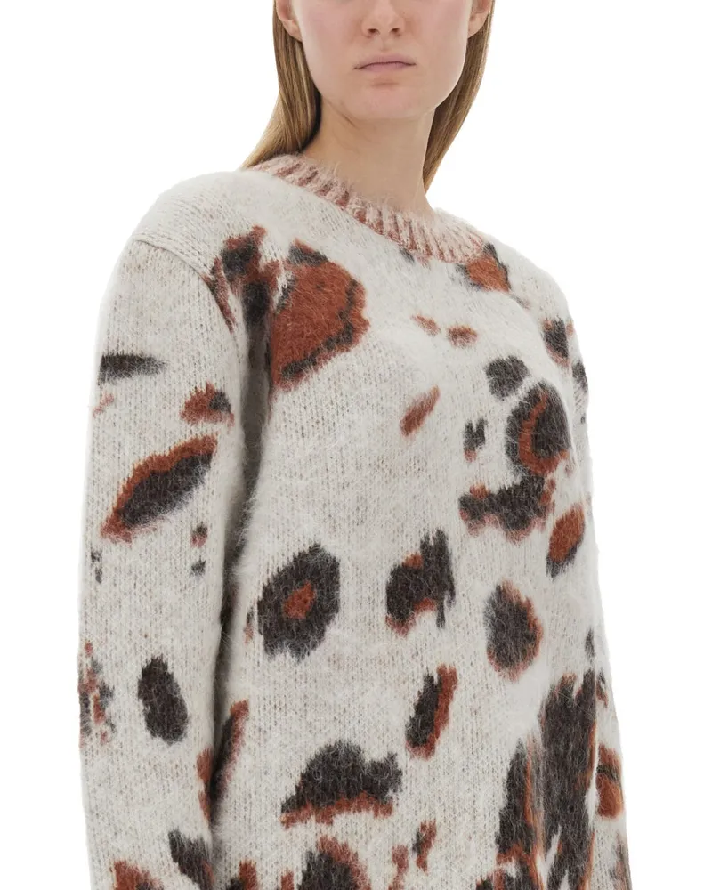 Stella McCartney Spotted Wool Alpaca Blend Sweater — Multicolor Multicolor