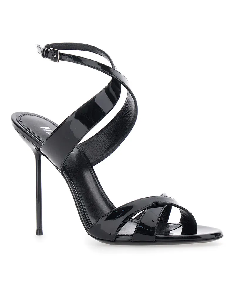 Paris Texas Women's High Heel Sandals Lidia Black Leather Calf Black
