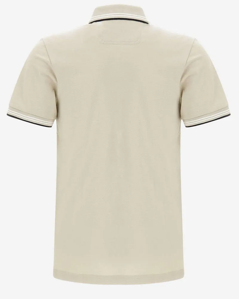 HUGO BOSS Men's Polo Shirt Light Beige Cotton T-shirts And Polos Beige