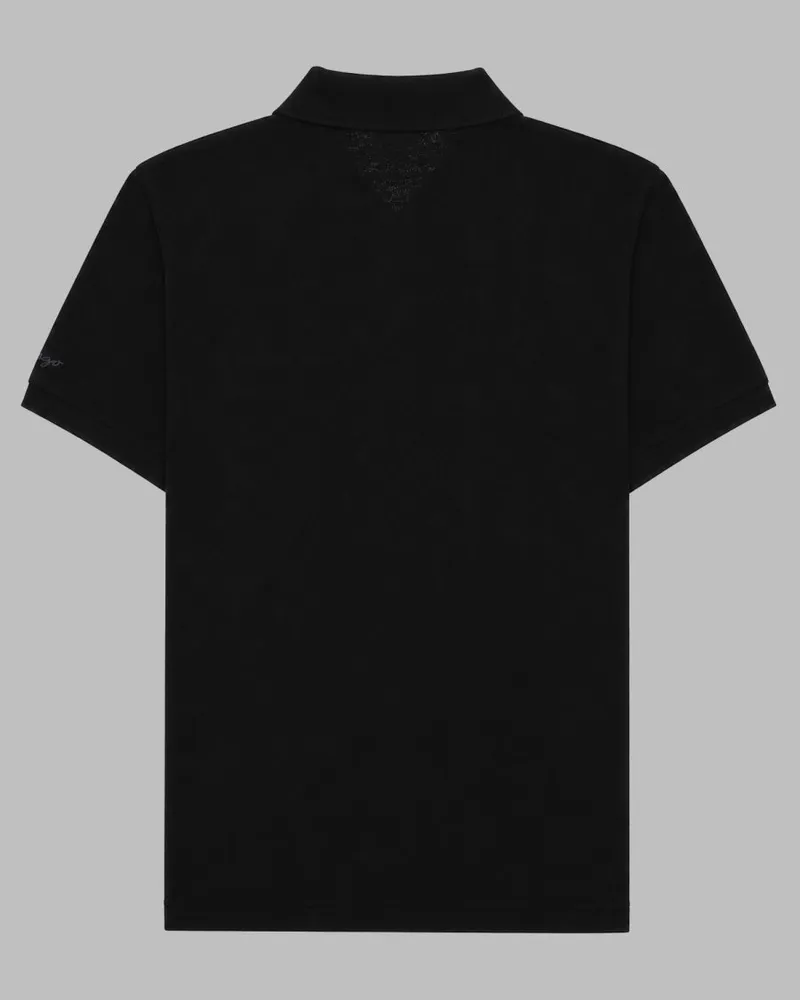 Kenzo Embroidered Jumping Tiger Polo — Black Black