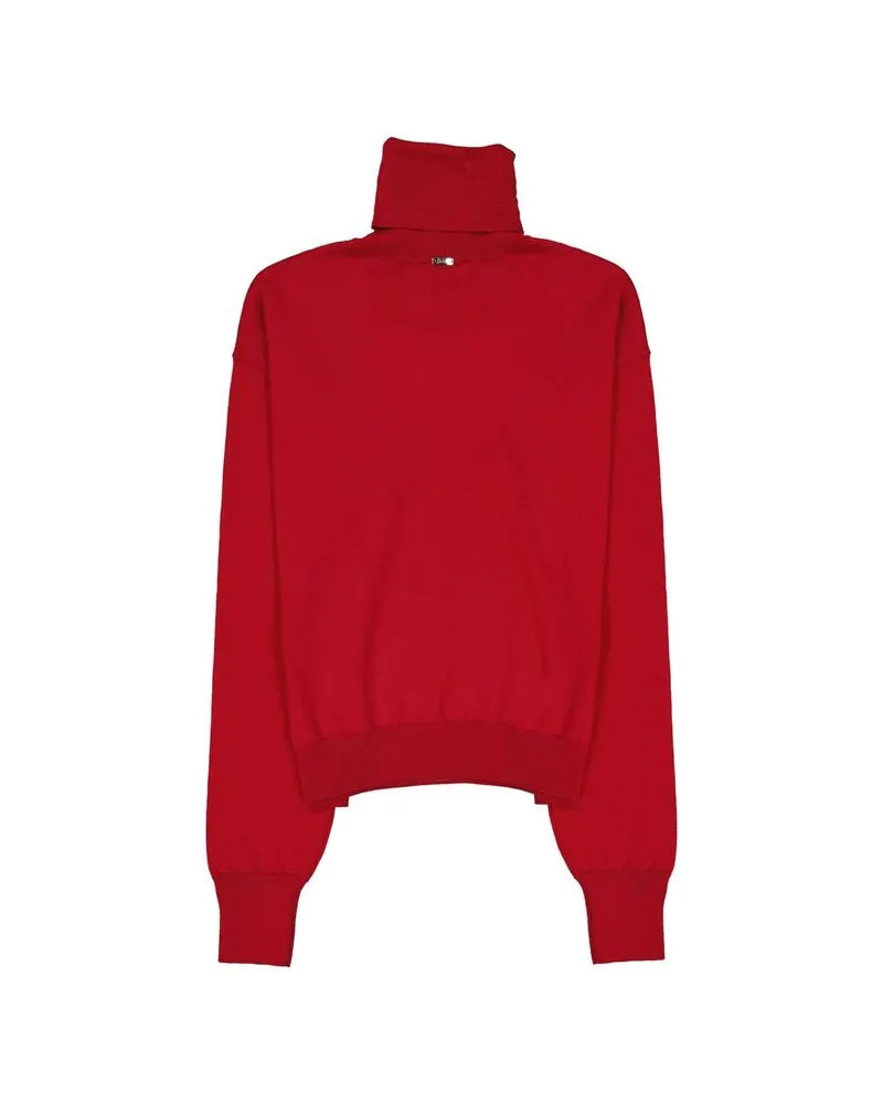 Herno Women's Multicolor Virgin Wool Turtleneck Clothing Red