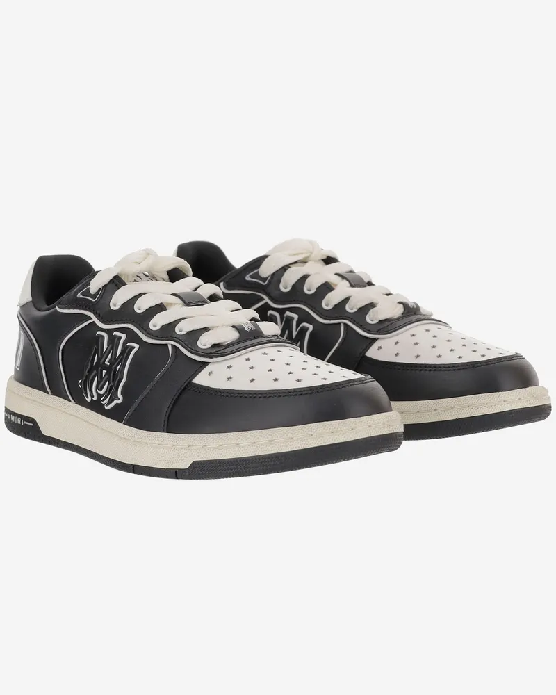 Amiri Men's Leather Sneakers Black Trainers Black