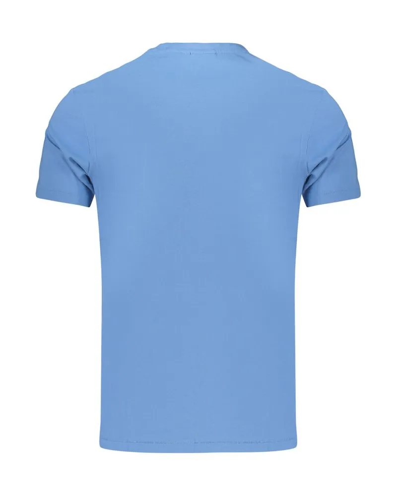 Napapijri Flag-Print Cotton T-Shirt — Blue Blue