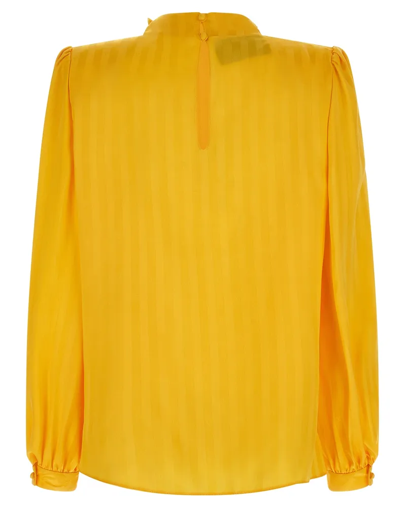 Valentino Garavani Women's Bicolor Silk Blouse Yellow