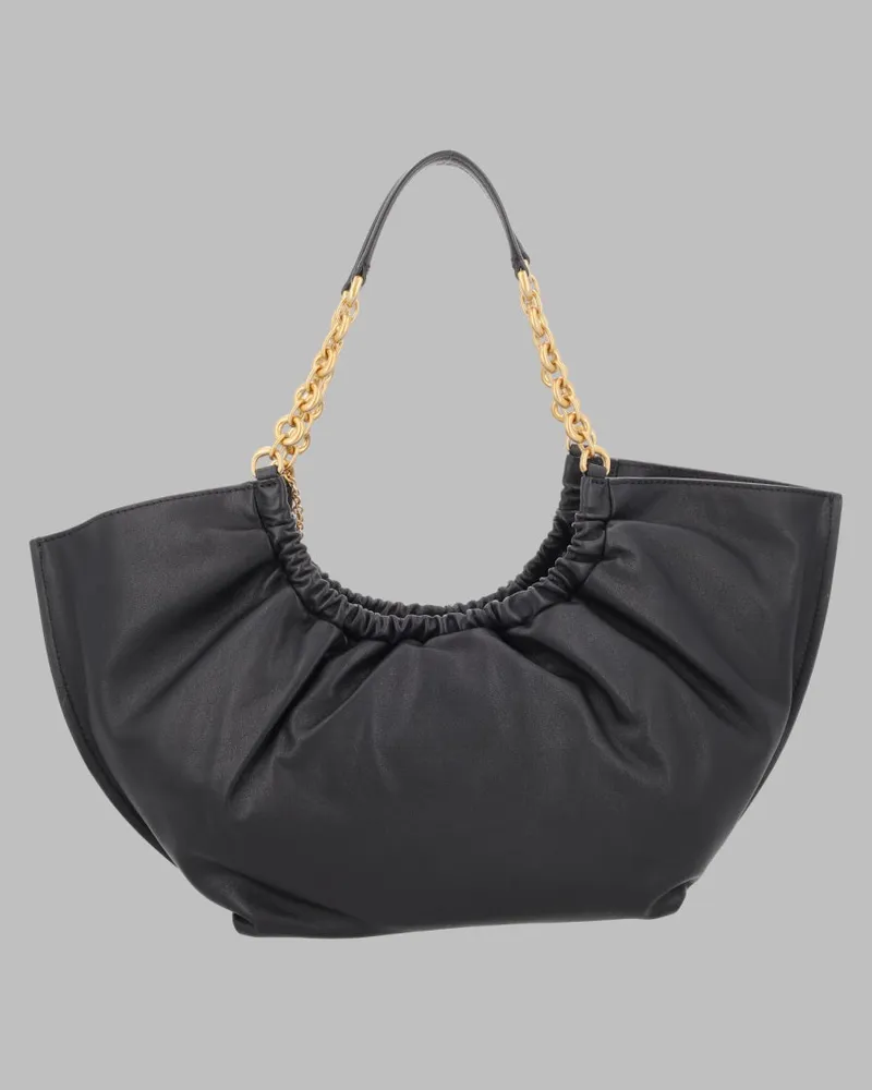 Michael Kors Women's Tote Bag Indie Black Leather Shoulder Black