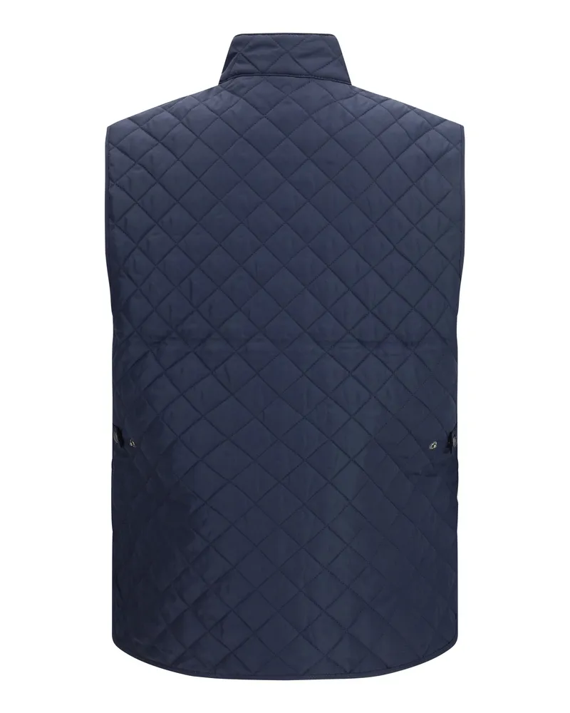 Belstaff Men's Quilted Gilet Icon Navy Blue Polyester Blazers Jacket Navy