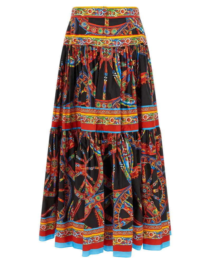 Dolce & Gabbana Women's Multicolor Cotton Mini Skirt Multicolor