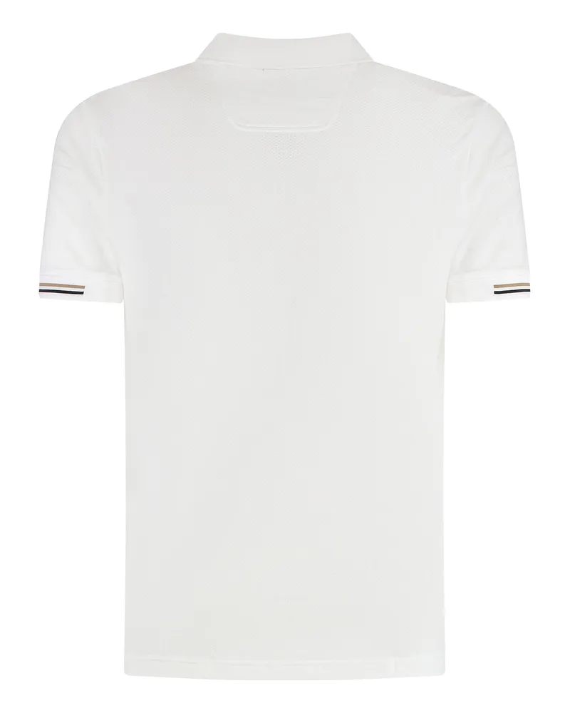 HUGO BOSS Men's Technical Fabric Polo Shirt White Polyester T-shirts And Polos White