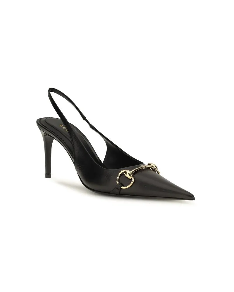 Gucci Slingback Horsebit Heel — Black Black