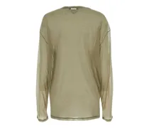 Lyocell Blend Oversize T-Shirt — Beige
