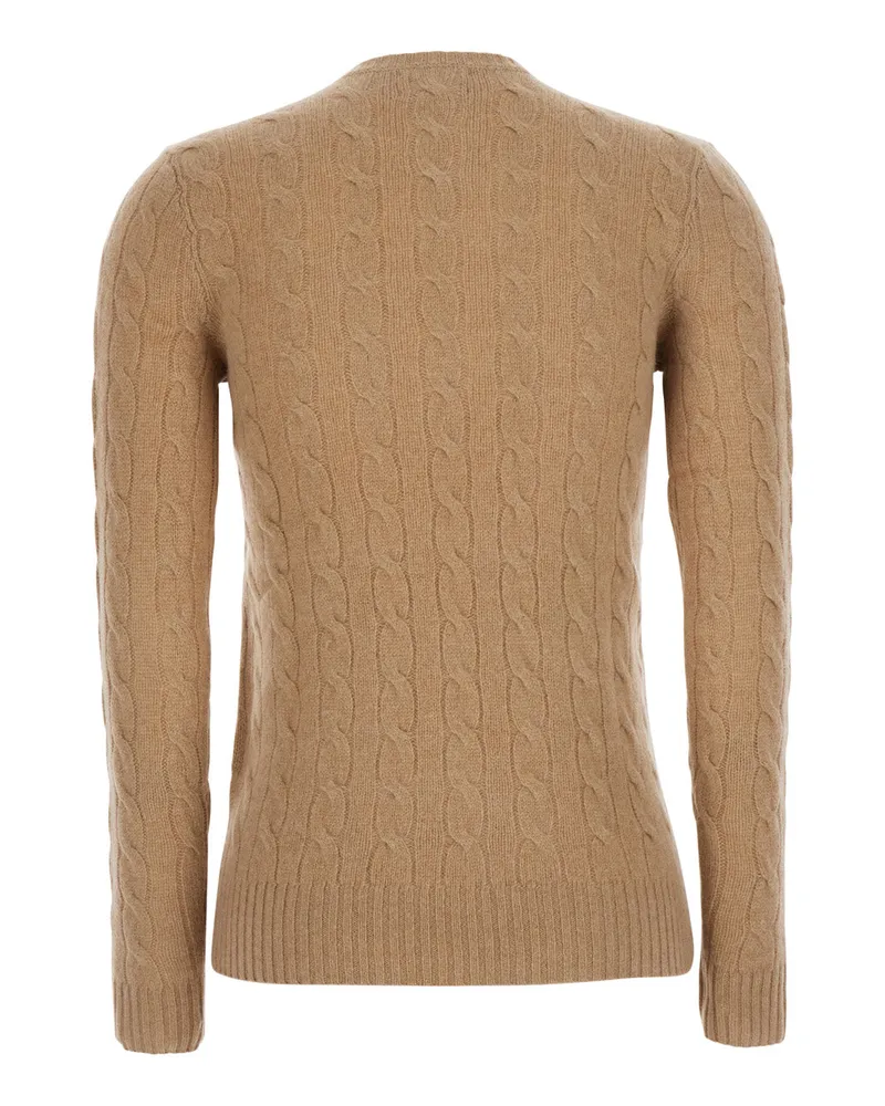 Ralph Lauren Women's V-Neck Sweater Kimberly Beige Wool Cashmere Tops Top Beige