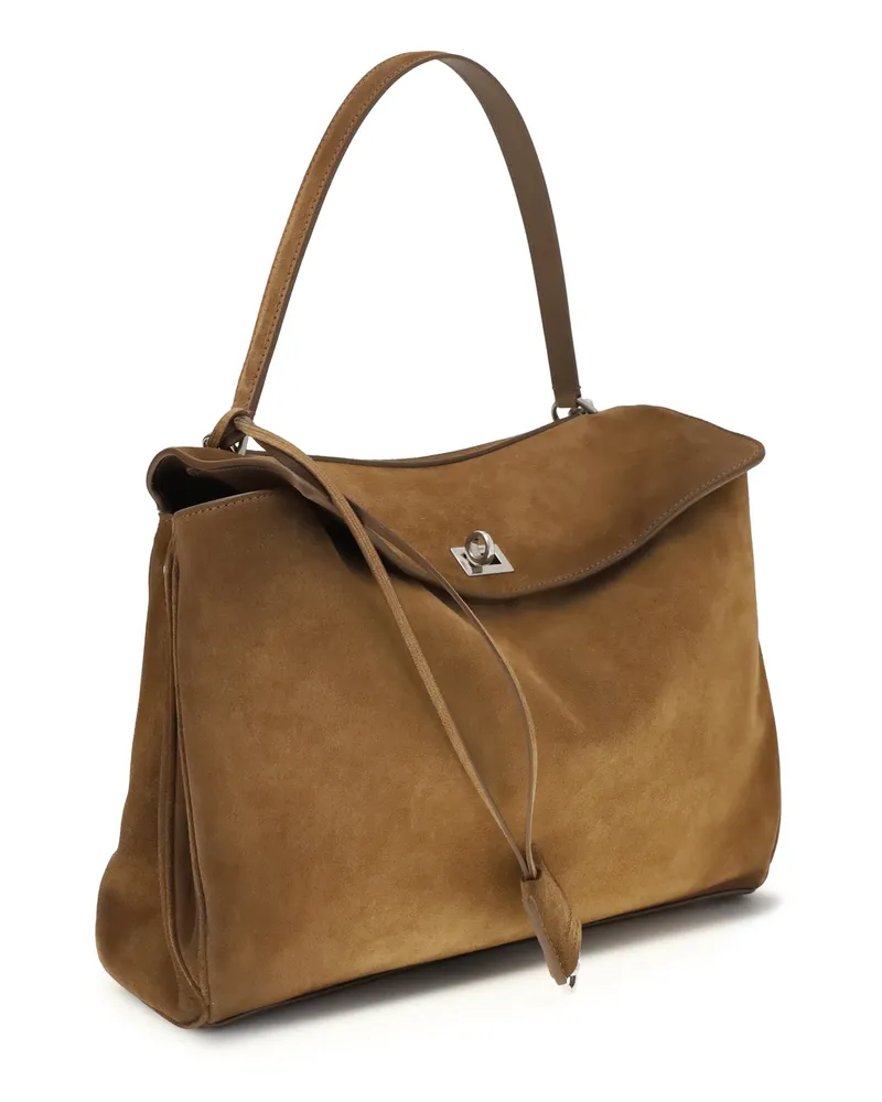 Balenciaga Women's Medium Rodeo Bag Camel Calf Leather Bos Taurus Shoulder Camel