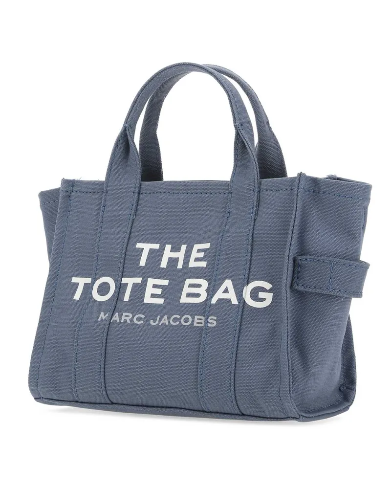 Marc Jacobs Women's Air Force Blue Canvas Mini The Tote Bag Handbag 481 Cotton Borse A Tracolla Blue