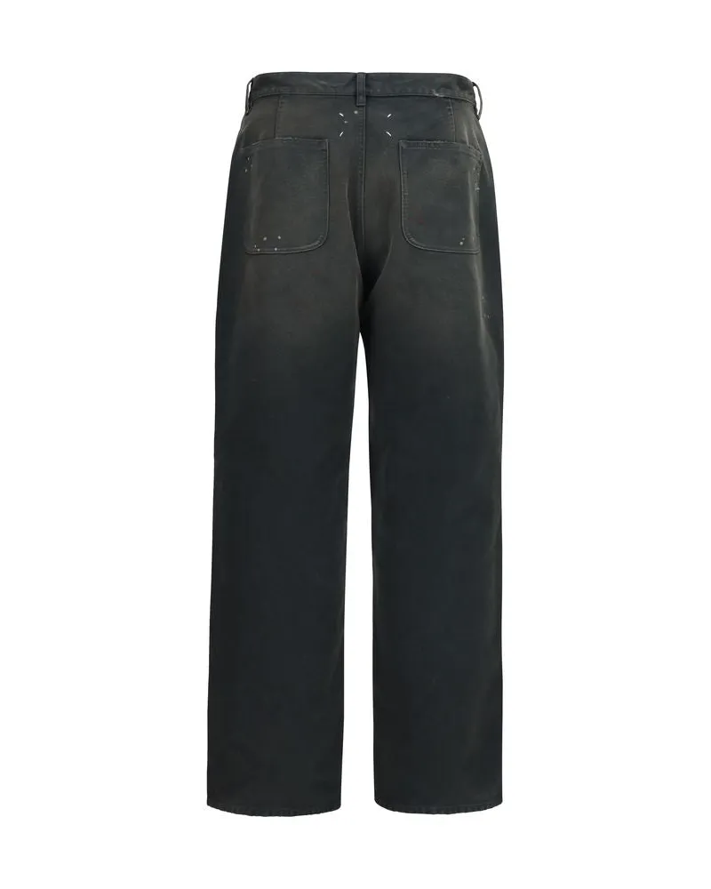 Maison Margiela Men's Gray Cotton Casual Pants Gray