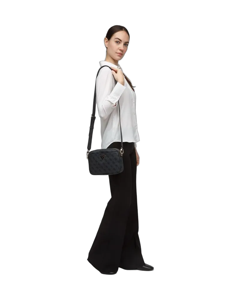 Guess Women's Crossbody Bag Coal Logo Polyurethane Crossbody-bags Black