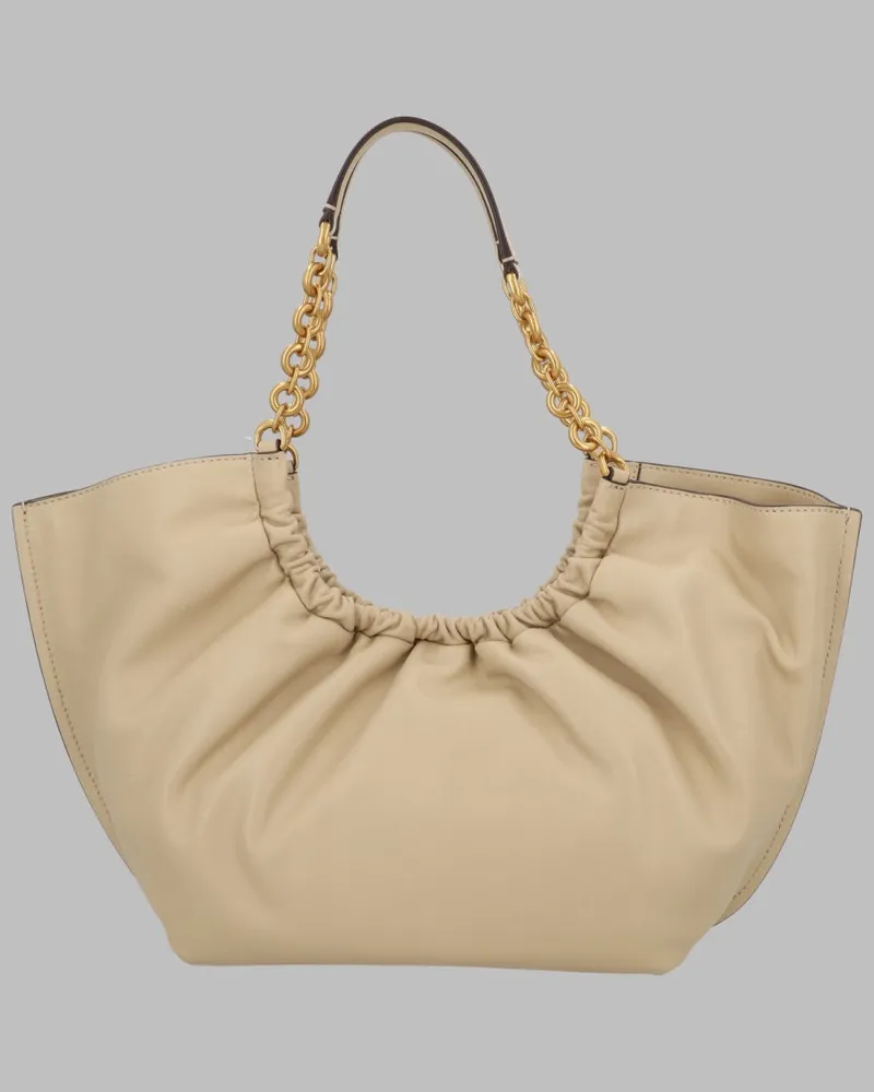 Michael Kors Women's Leather Tote Indie Beige Shoulder Bags Beige