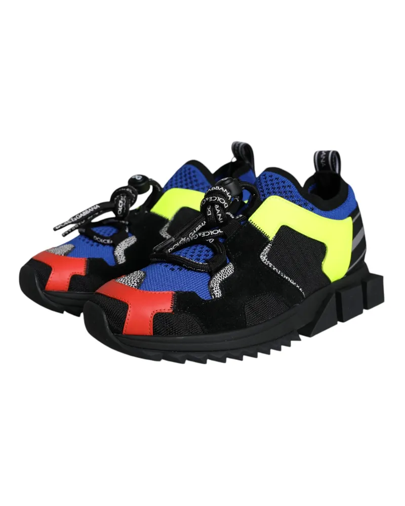 Dolce & Gabbana Women's Multicolor Mesh Sorrento Trekking Sneakers Shoes Multicolor