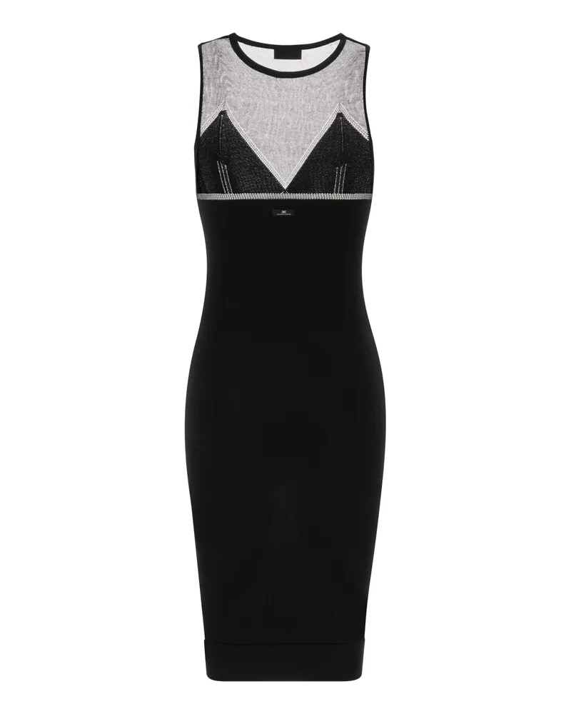 Elisabetta Franchi Women's Abito Longuette Maglia Nero Vipaco Abiti Dress Black