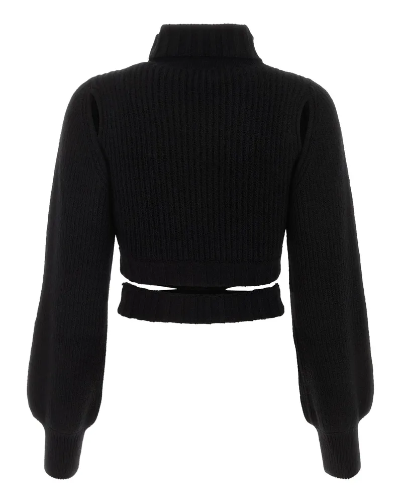 ADAMO Black Virginia Wool Acrylic Maglieria Sweater Black