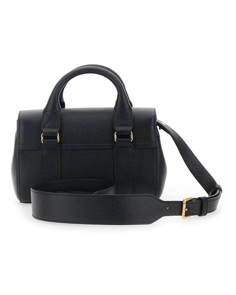 Mulberry Women's Handbag Bayswater Mini Black Pebbled Leather Calf Handbags Hand Bags Black