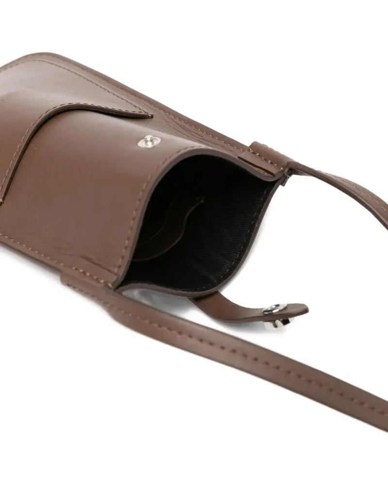 Kiton Women's Leather Cross Body Bag Ss26 W Brown
