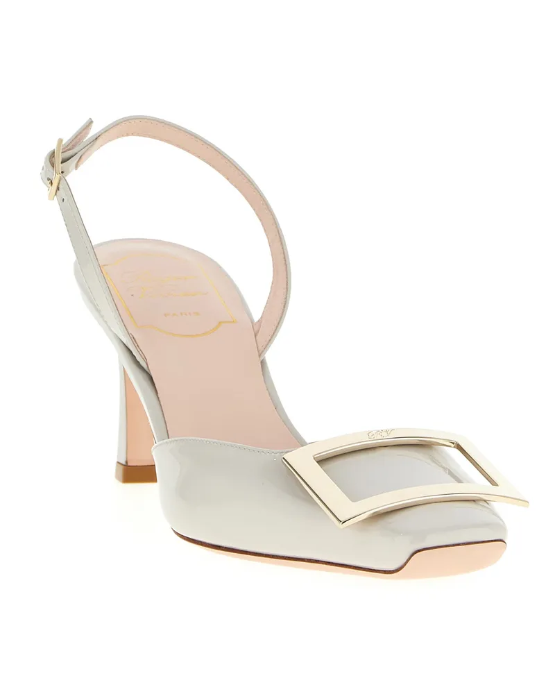 Roger Vivier Women's White Calfskin Mid Heel Pumps White