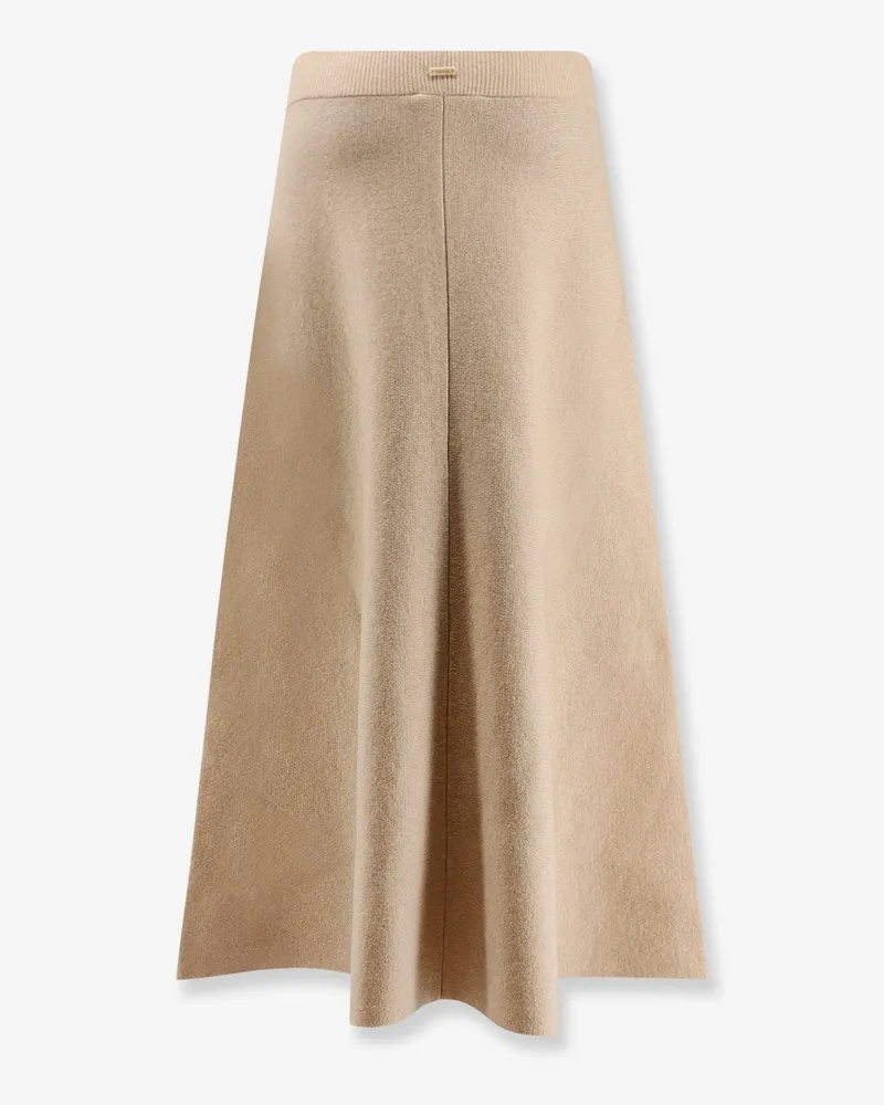 Max Mara Women's Skirt Giberna Wool-Cashmere Beige Beige