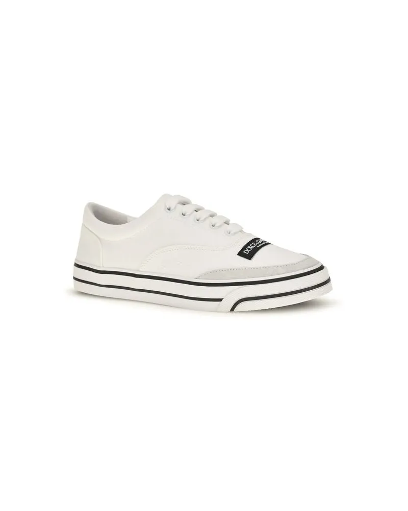 Dolce & Gabbana Women's White Cotton Low Top Sneakers White