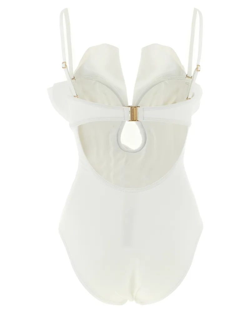 Zimmermann Solstice One-Piece Swimsuit — Ivory Ivory