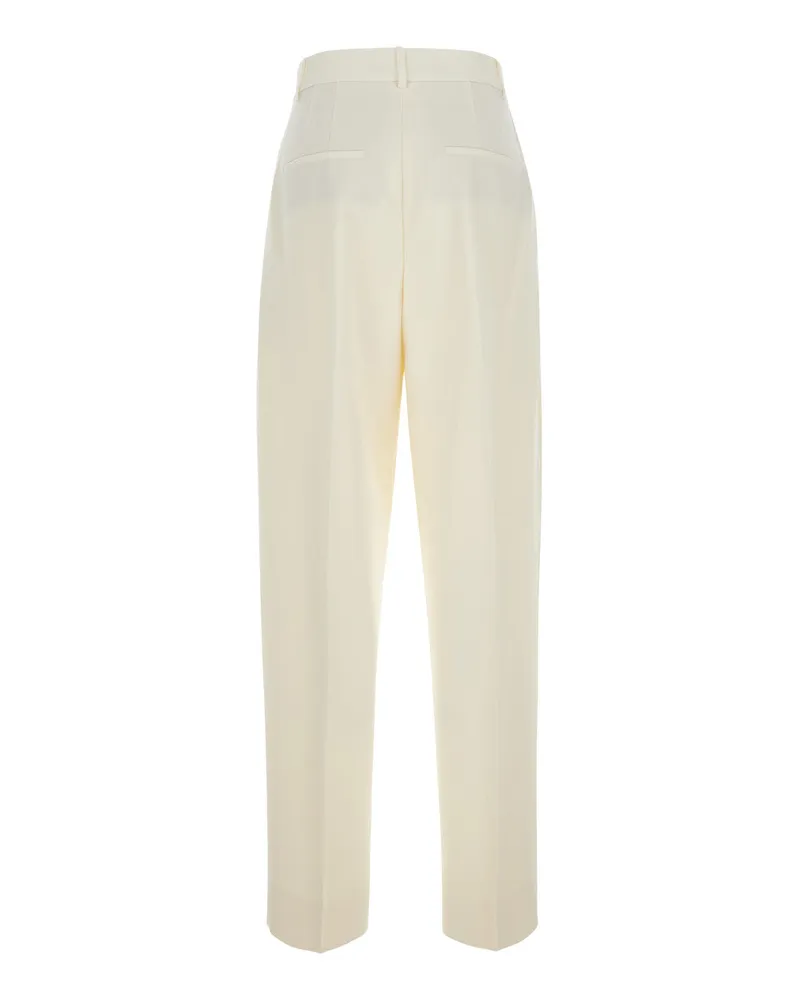Róhe Women's Trousers Daria White Wool White
