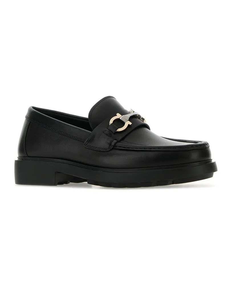 Ferragamo Men's Duglas Neroneronero Leather - Sole: Calf Mocassini / Loafers Black