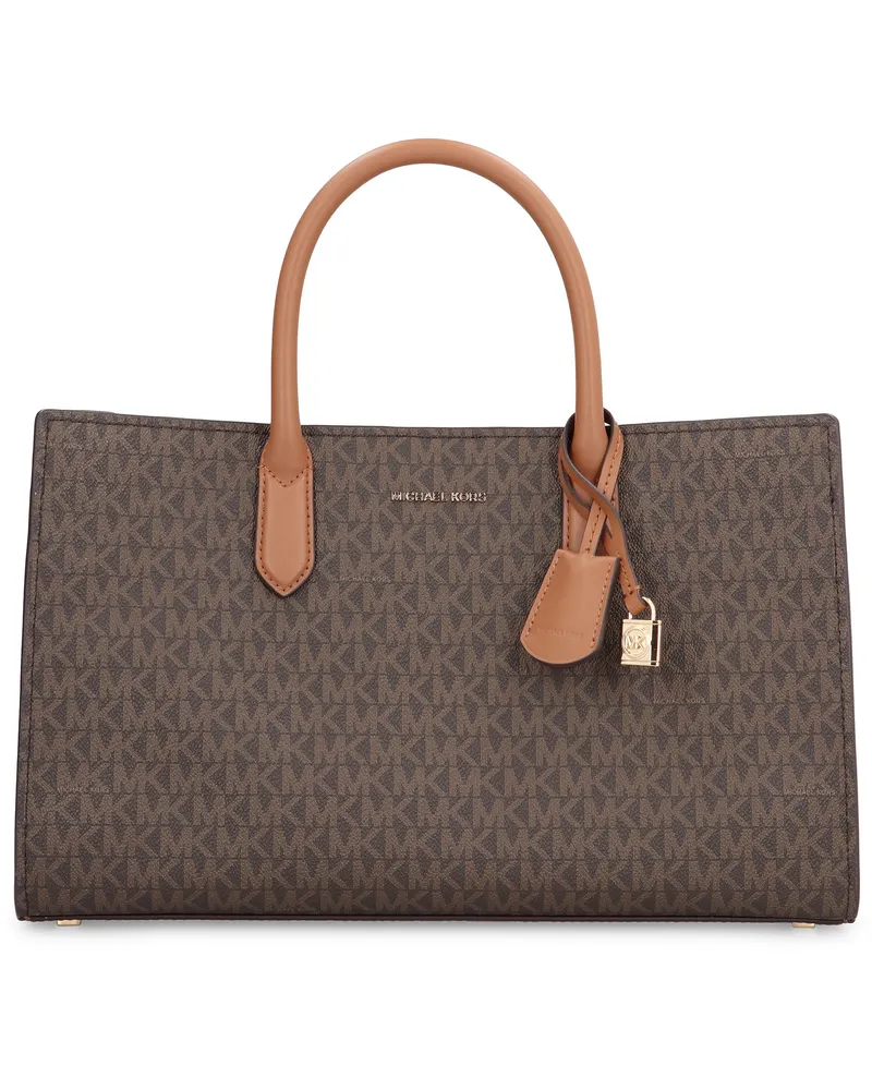 Michael Kors Women's Handbag Scarlett Printed Canvas Brown-Acorn Pvc Handbags Brown/acorn Hand Bags Brown