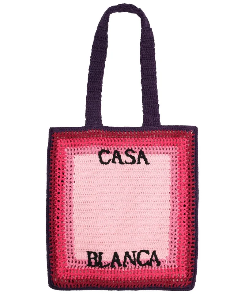 Casablanca Paris Men's Tote Bag Pink Cotton Handbags Hand Pink