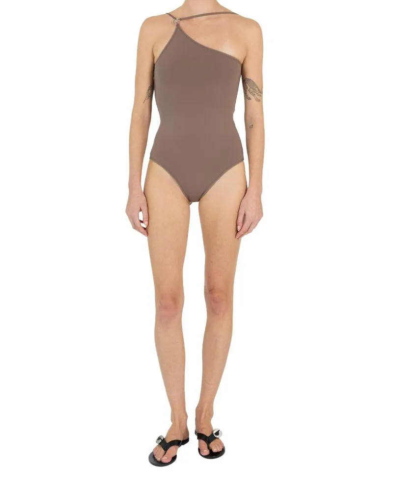 COPERNI Women's One-Piece Swimsuit Brown Polyamide Swimwear Sea Clothing Brown