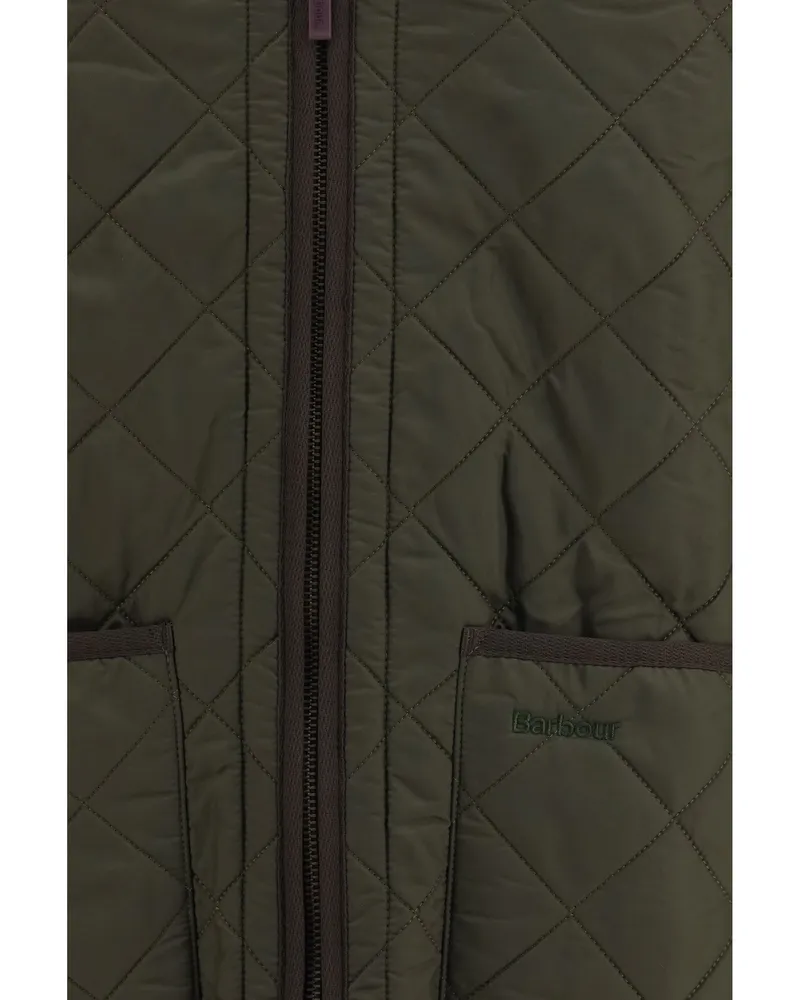 Barbour Men's Quilted Zip Vest Polarquilt Olive Polyamide Padded & Down Jackets Olive