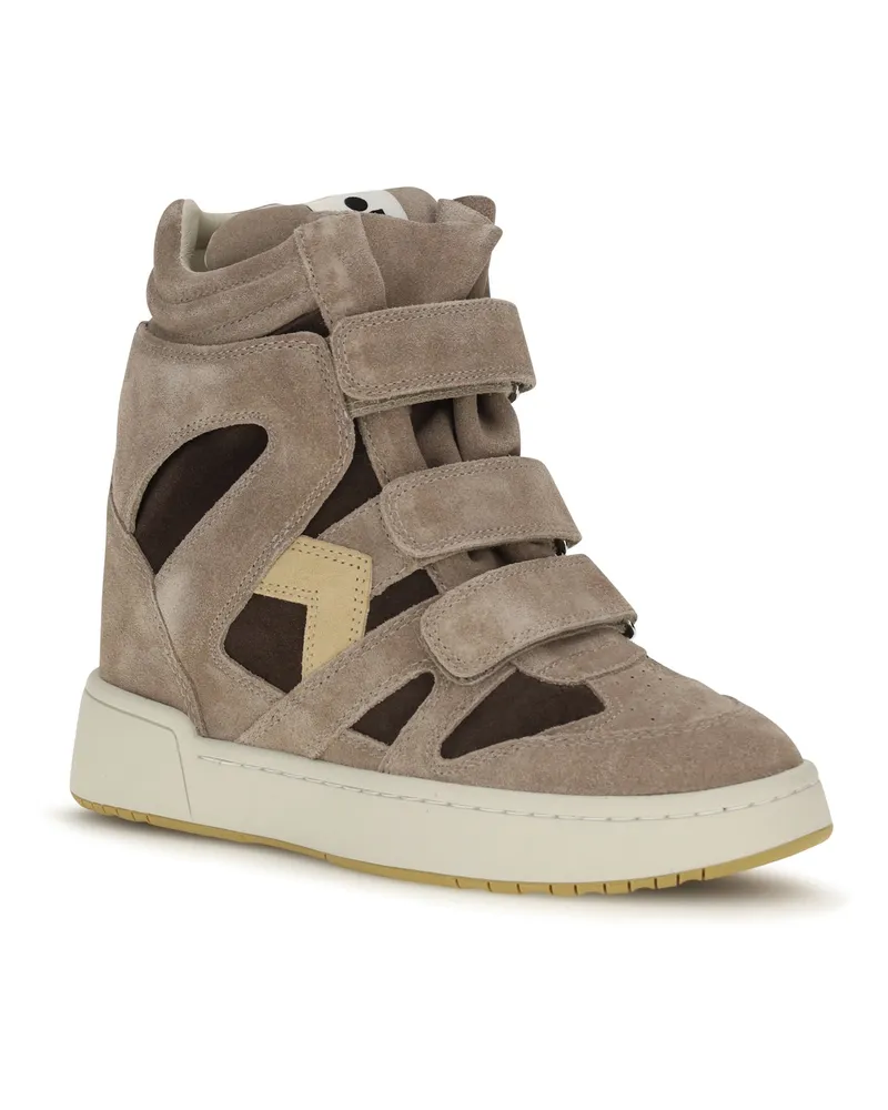 Isabel Marant Leather High-Top Sneaker — Brown Brown