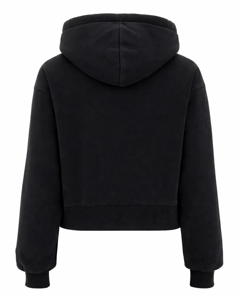 Jacquemus Grosgrain Cotton Hoodie — Black Black