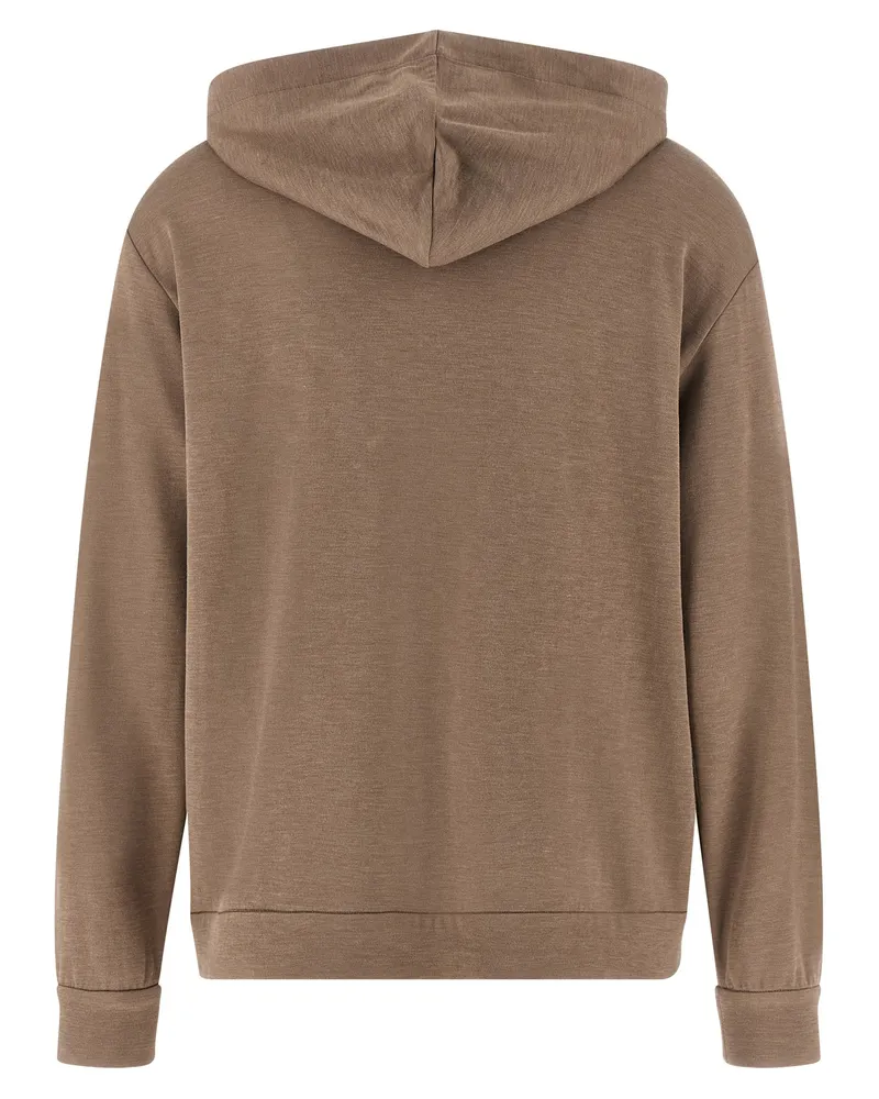 Brunello Cucinelli Women's Brown Cotton Hoodie Clothing Brown