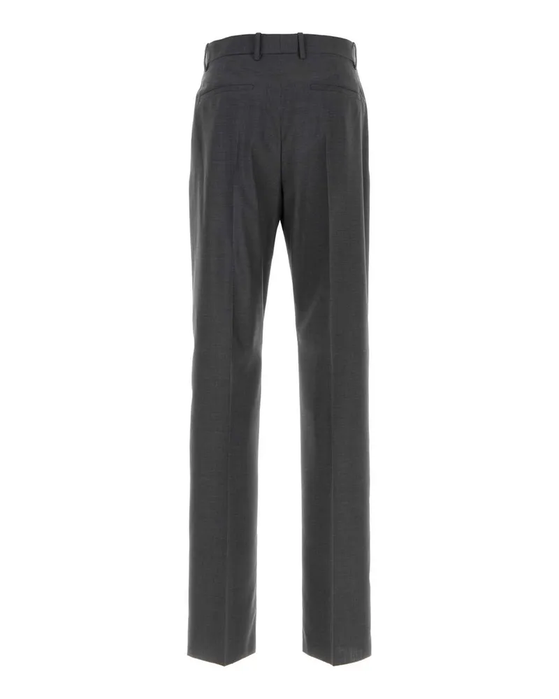 Jil Sander Men's Dark Grey Wool Pant Stonegrey Exterior: Virgin Pantaloni Trousers Gray