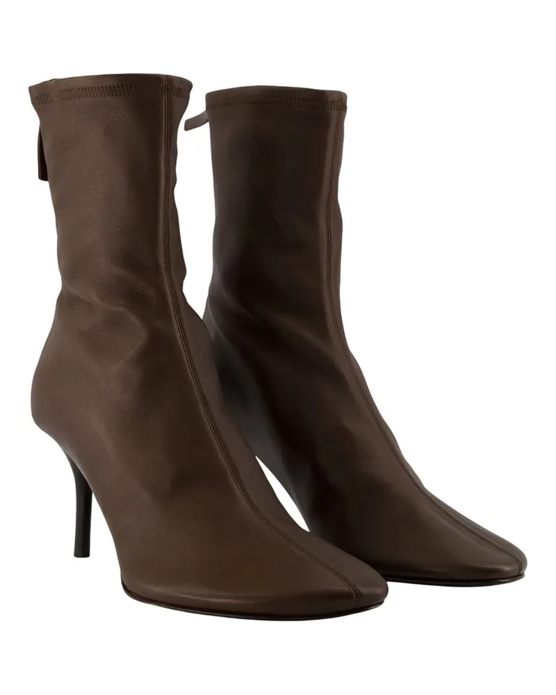 Acne Studios Women's Ankles Boots -  Leather Brown Lambskin Shoes Brown