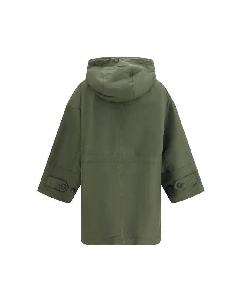 Max Mara Women's Bicolor Cotton Trench Coat Clothing Green