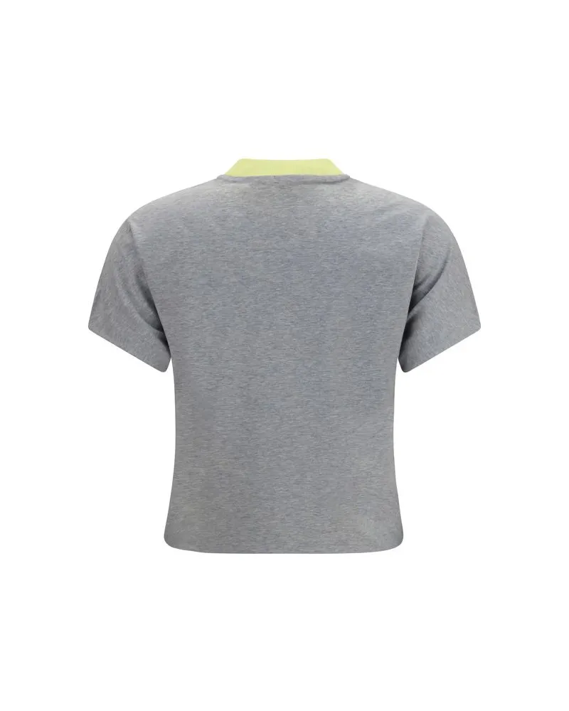Versace Logo-Print Cotton T-Shirt — Gray Gray