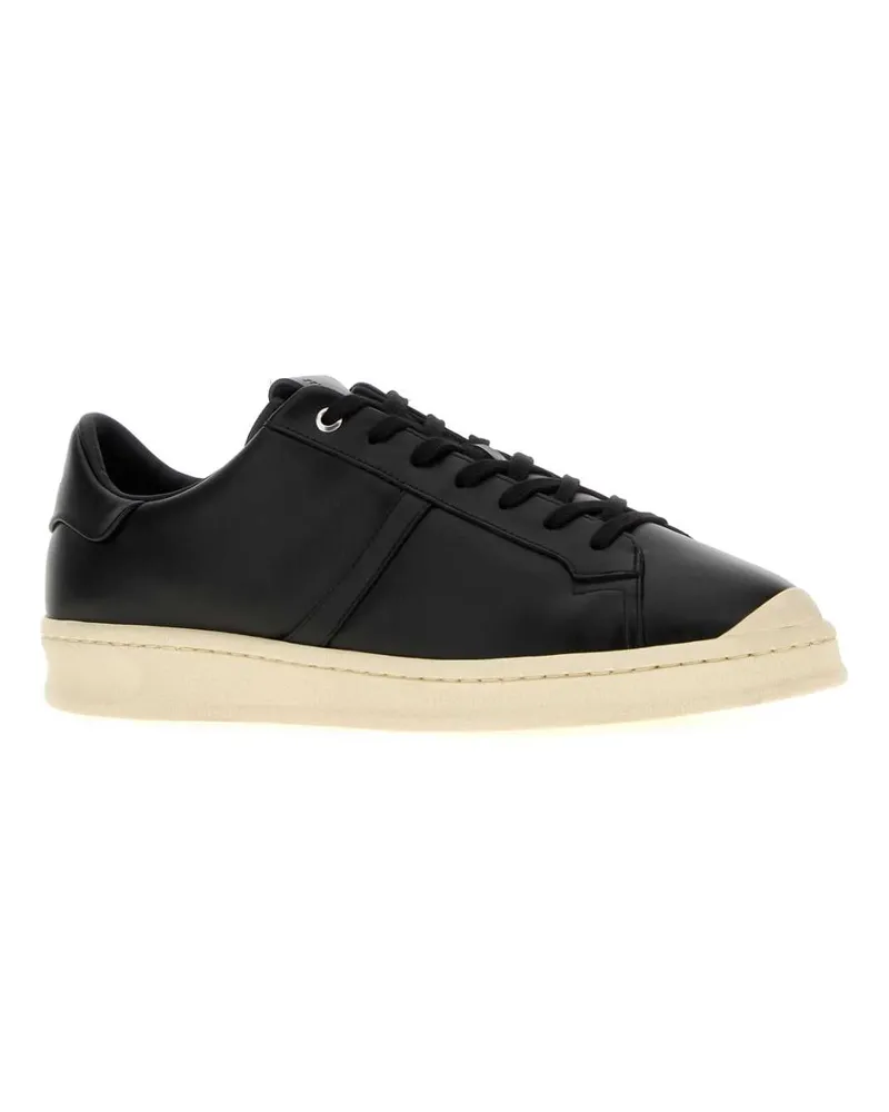 Jil Sander Men's Black Leather Sneakers 001 Black