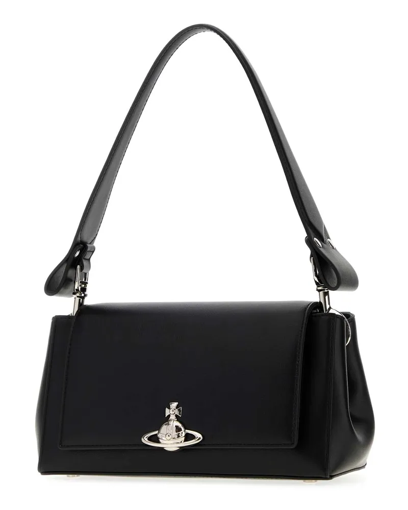 Vivienne Westwood Women's Handbag Shoulder Black Polyurethane Polyester Black