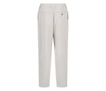 Women's Trousers Cream Triacetate Polyester