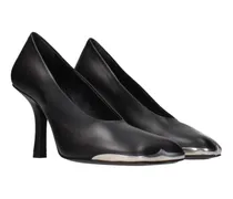 Leather High Heel Pump — Black